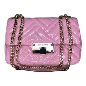 Michael Kors Collection - Baby Pink Patent Leather Shoulder Bag